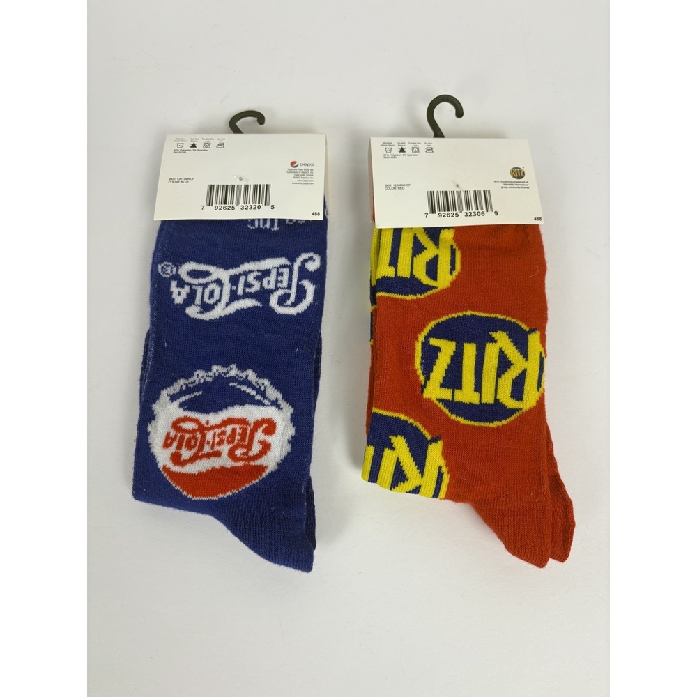 Men's Fun Socks Pepsi Cola Print Novelty Crew Socks Father's Day Gift - Picture 2 of 2